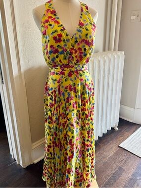 SALONI silk blend Midi Dress